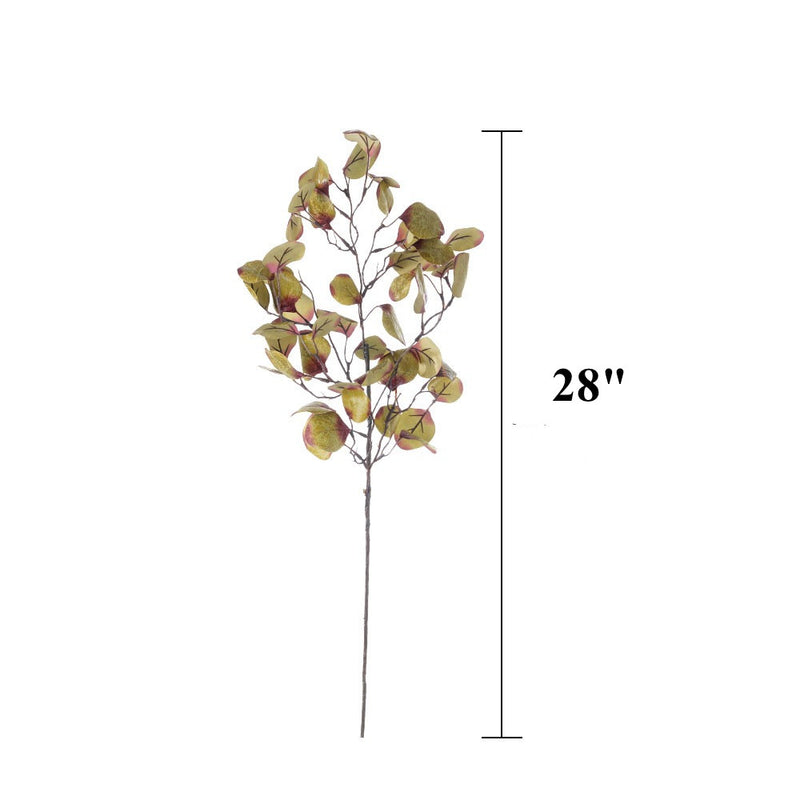 Branches de feuilles rondes porte-bonheur en vrac de 28 pouces, plantes d'automne en gros