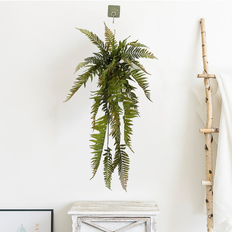 Bulk 34" Autumn-Hued Fake Boston Fern Hanging Bush Wholesale