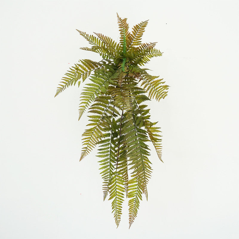 Bulk 34" Autumn-Hued Fake Boston Fern Hanging Bush Wholesale
