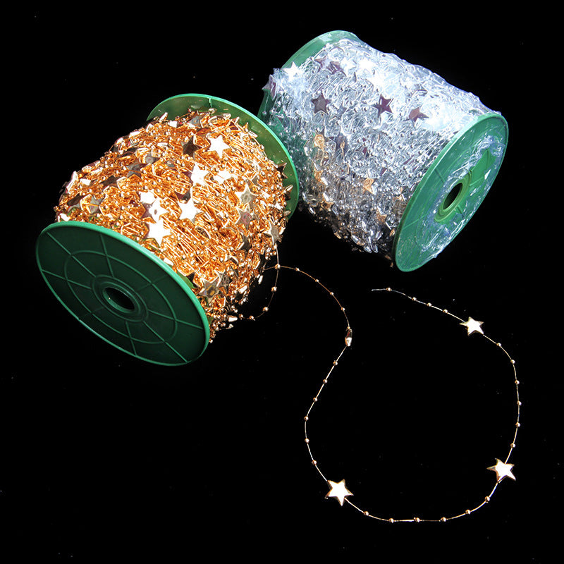 Guirlande de perles en forme d'étoiles en vrac de 98 pieds, décoration de vacances, vente en gros