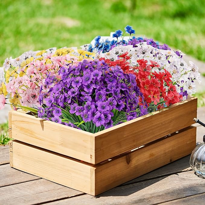 Clearance Bulk Faux Flowers UV Resistant for Outdoors Wholesale