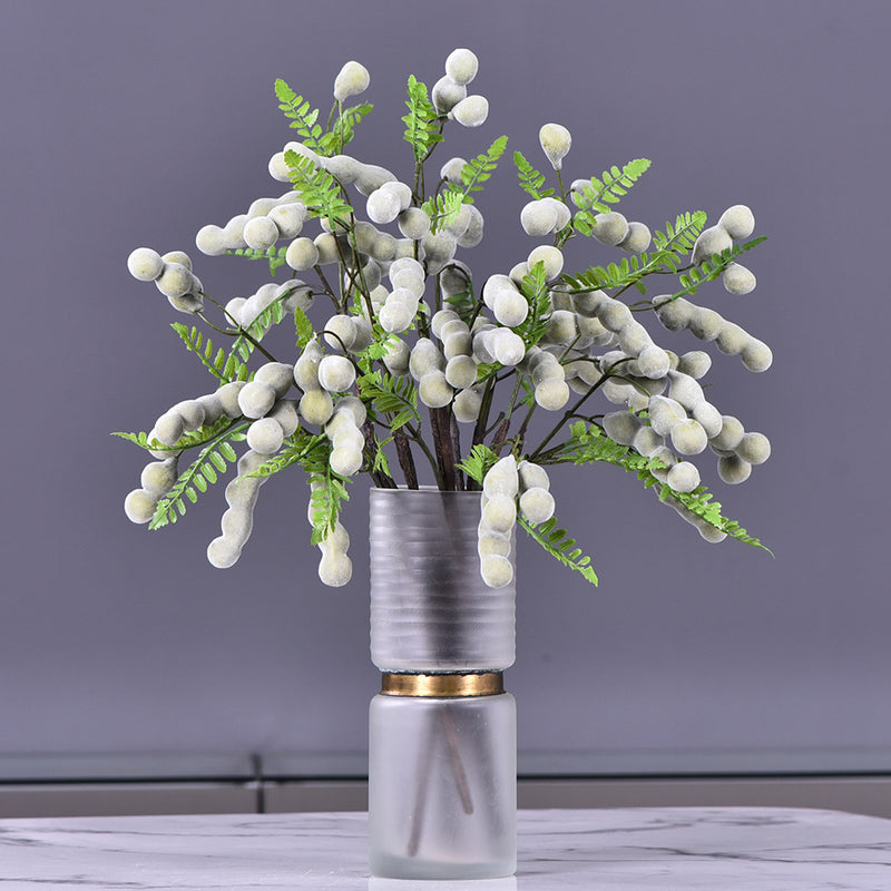 Bulk 6pcs Beanpod Bouquet Artificial Fruits Pods Stems Wholesale