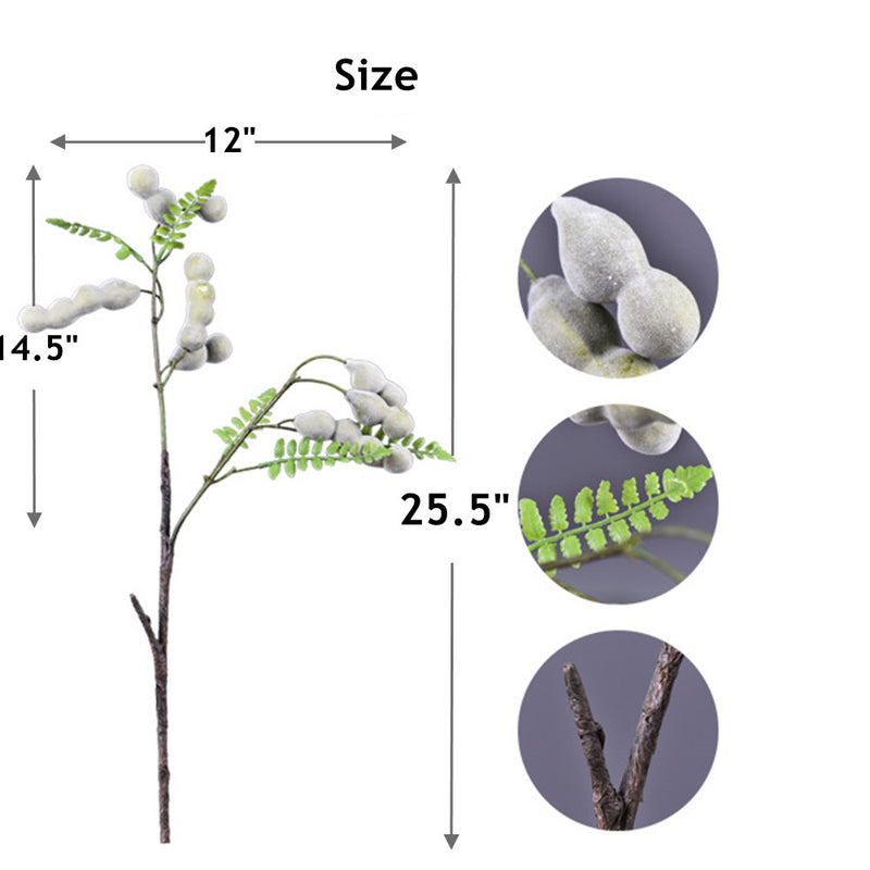 Bulk 6pcs Beanpod Bouquet Artificial Fruits Pods Stems Wholesale