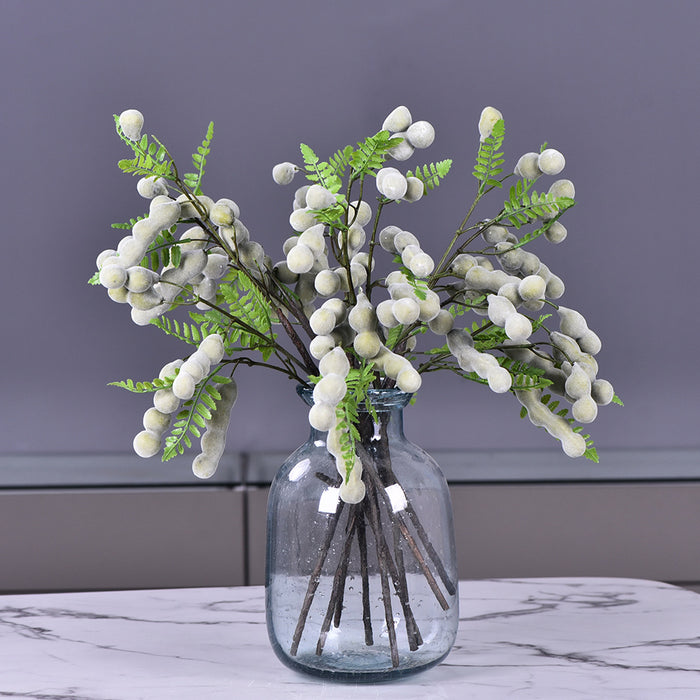 Bulk 6Pcs Beanpod Bouquet Fruits Artificial Pods Flower Arrangements Wholesale