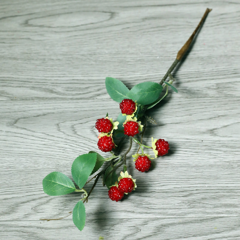 Bulk Raspberry Stems Branches Picks Artificial Berry Stems Wholesale