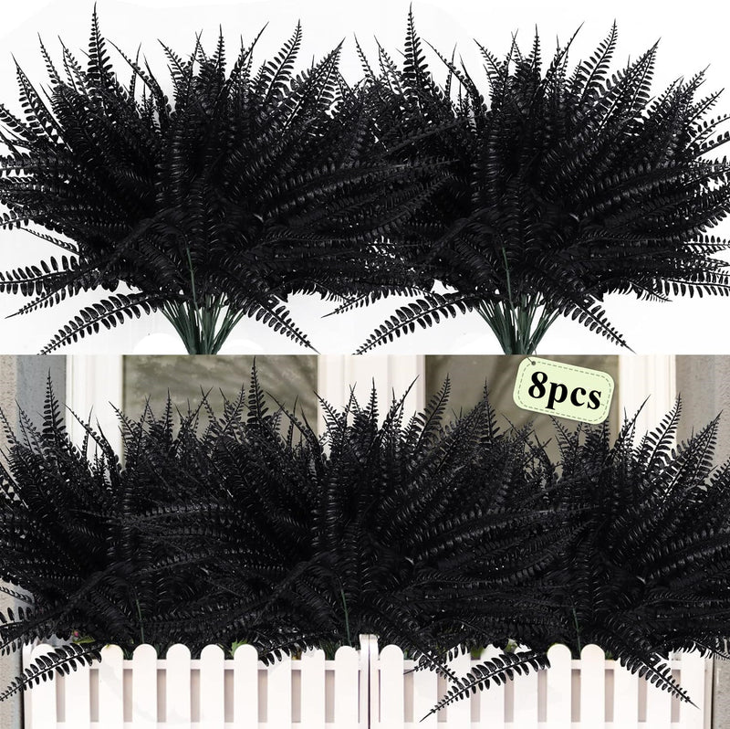 Clearance Bulk 8 Bundles Boston Ferns Artificial Fall Plants for Outdoors Fall Decorations Wholesale