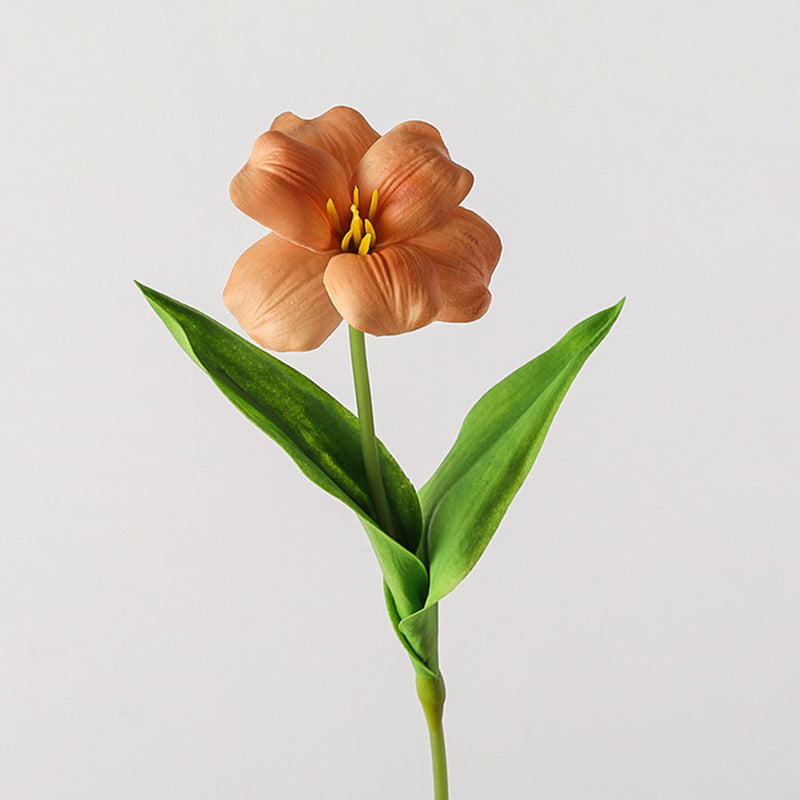 Bulk 18 inches Tall Blooming Tulips Stem With Leaves Real Touch Flowers Artificial Wholesale