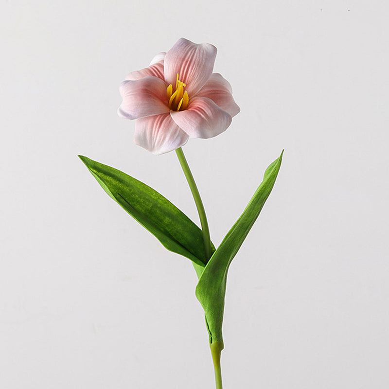 Bulk 18 inches Tall Blooming Tulips Stem With Leaves Real Touch Flowers Artificial Wholesale