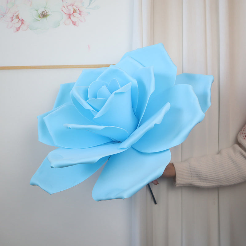 Bulk 23.6" Giant Artificial Rose Stems - Premium Large PE Foam Flowers for Wedding Backdrops & Event Decor Wholesale