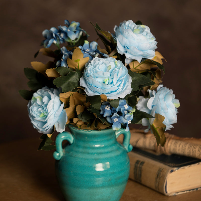 Bulk 16" Vintage Peony Bush Bouquet Mixed Hydrangea Retro Wedding Crafts Party Wholesale