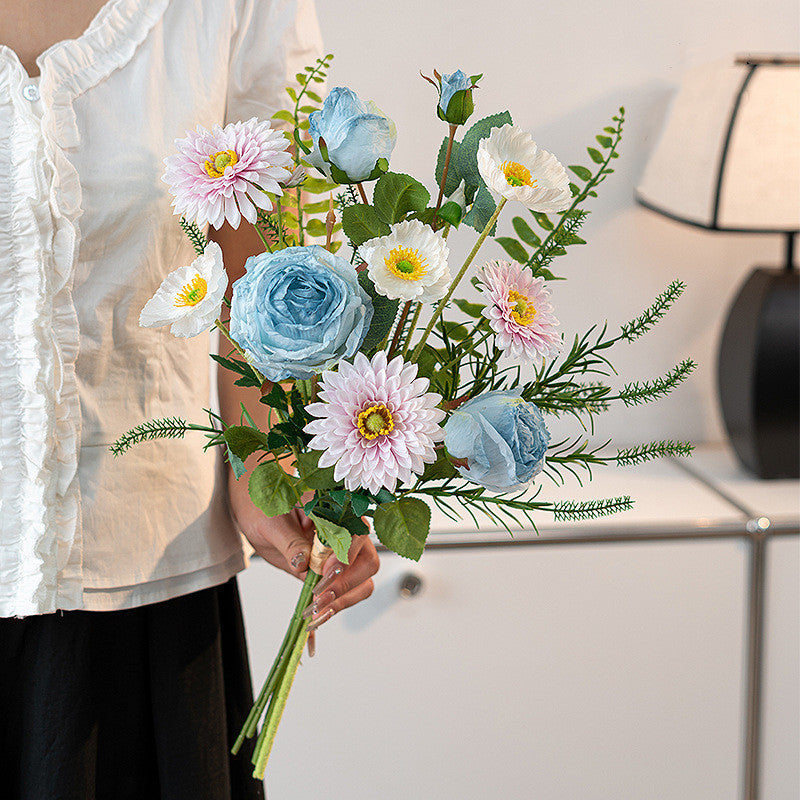 Bulk 19" Pre-Arranged Premium Silk Artificial Flower Bouquet for Wedding Decor, Home Centerpieces Wholesale