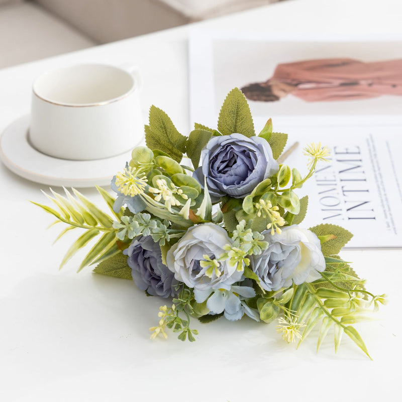 Bulk 12.6" Small Peony Mixed Flowers Bouquet Silk Flowers Artificial Wholesale