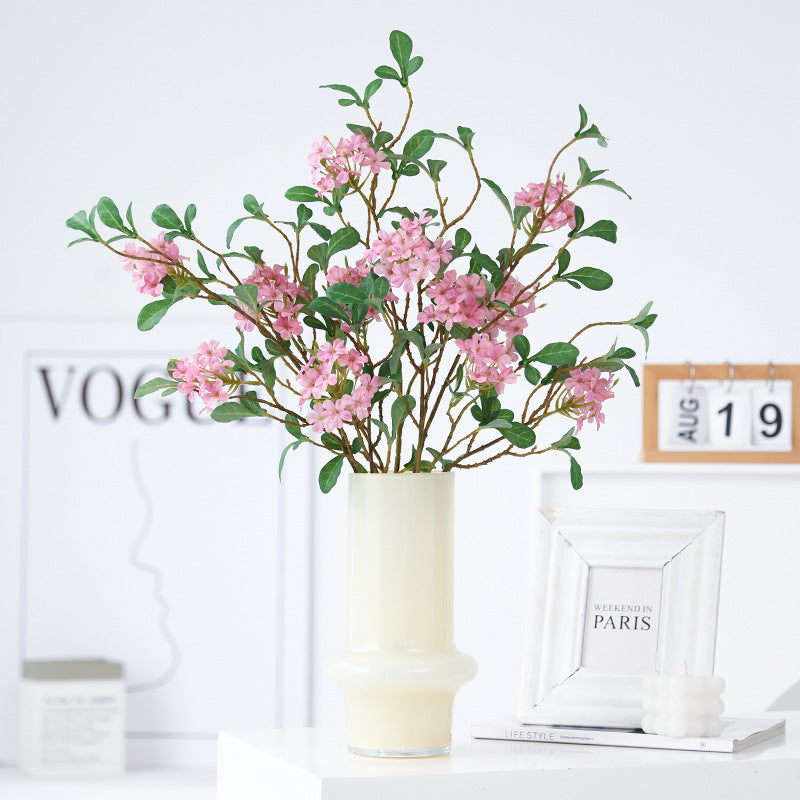 Lot de 2 tiges de plantes Plumbago bleues de 33,4 pouces en vrac, fleurs artificielles en soie, dentelure du Cap, vente en gros 