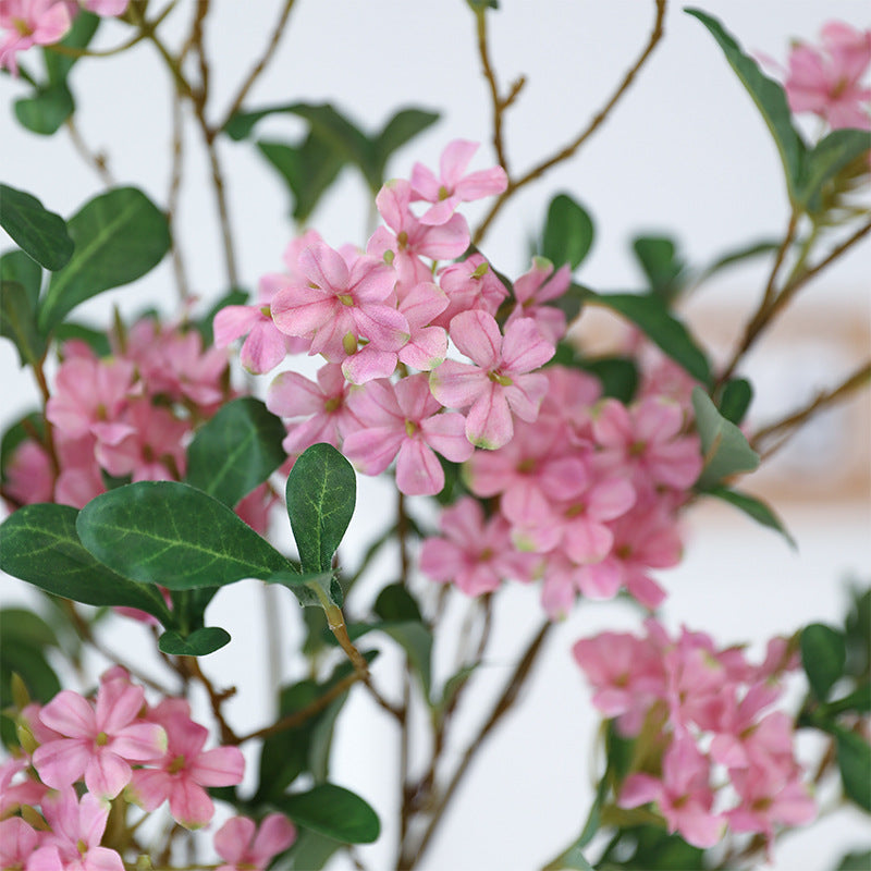Lot de 2 tiges de plantes Plumbago bleues de 33,4 pouces en vrac, fleurs artificielles en soie, dentelure du Cap, vente en gros 