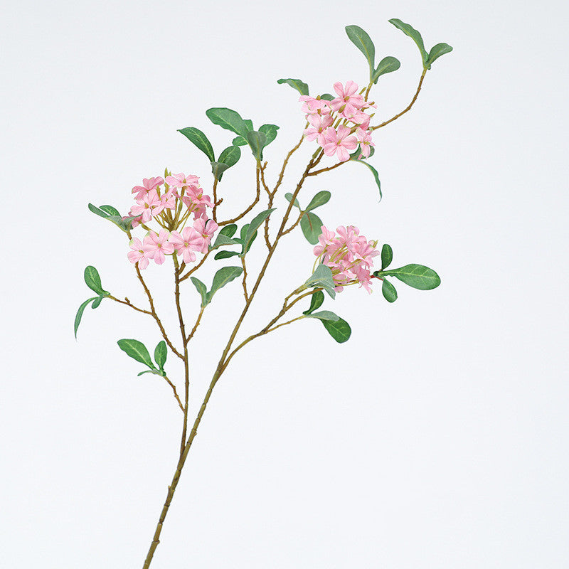 Lot de 2 tiges de plantes Plumbago bleues de 33,4 pouces en vrac, fleurs artificielles en soie, dentelure du Cap, vente en gros 