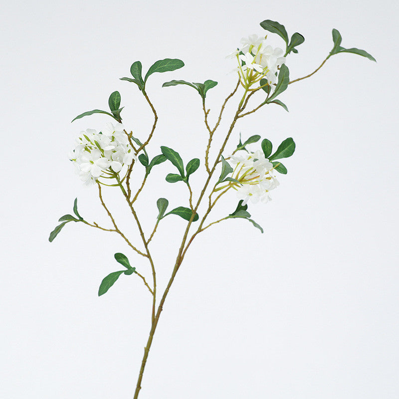 Lot de 2 tiges de plantes Plumbago bleues de 33,4 pouces en vrac, fleurs artificielles en soie, dentelure du Cap, vente en gros 