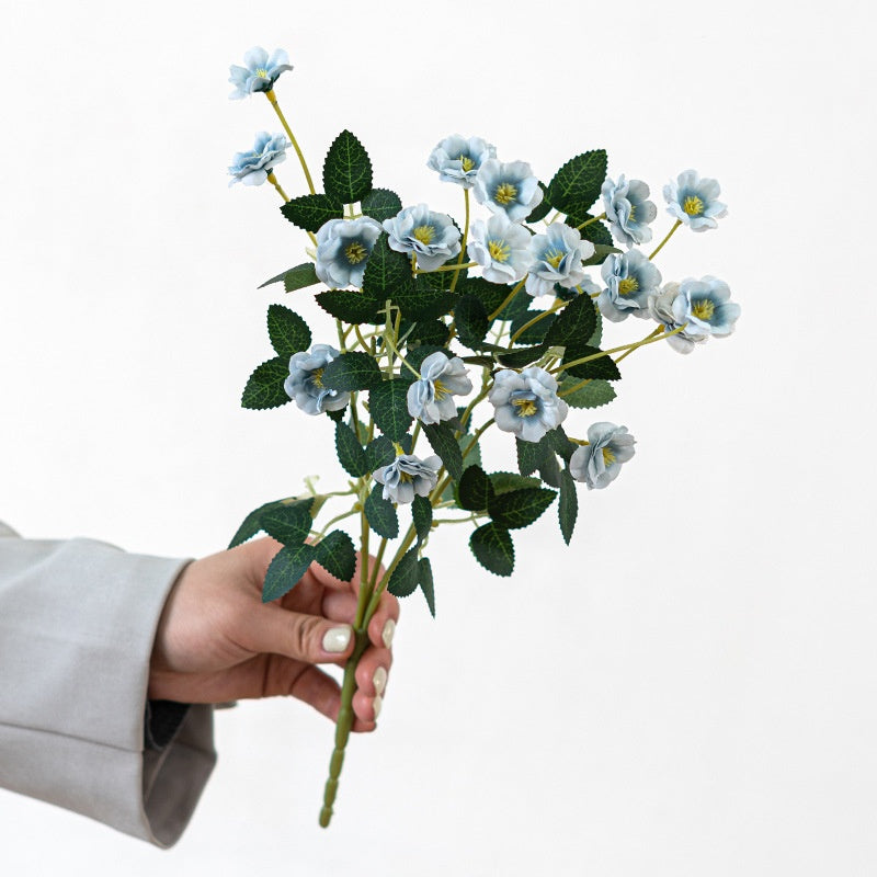 Bulk 14" Rosa Bush Plants Artificial Silk Flowers Wholesale