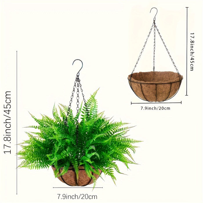 Bulk Boston Fern Hanging Topiary Basket Greenery for Outdoor Patio, Lawn, and Home Decor Wholesale