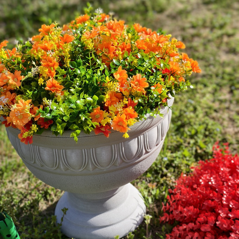 Bulk 24 Bundles Spring Daisy Flowers and Greenery Plants UV Resistant for Outdoors Wholesale