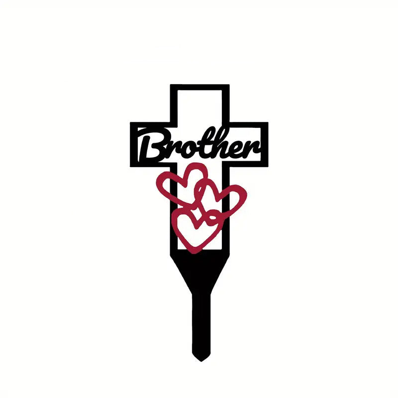 Bulk Cemetery Memorial Cross Stake Memorial Art Commemorative Graveyard Iron Stake Wholesale