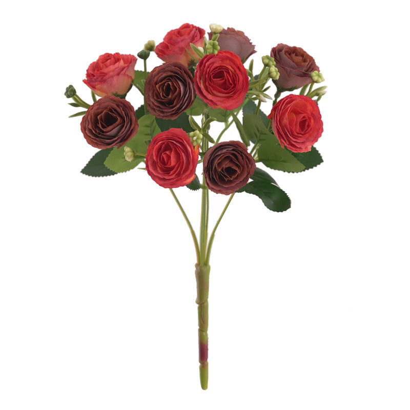 Bulk 11.8" Mini Rose Bush Bouquet for Wedding Crafts Wholesale