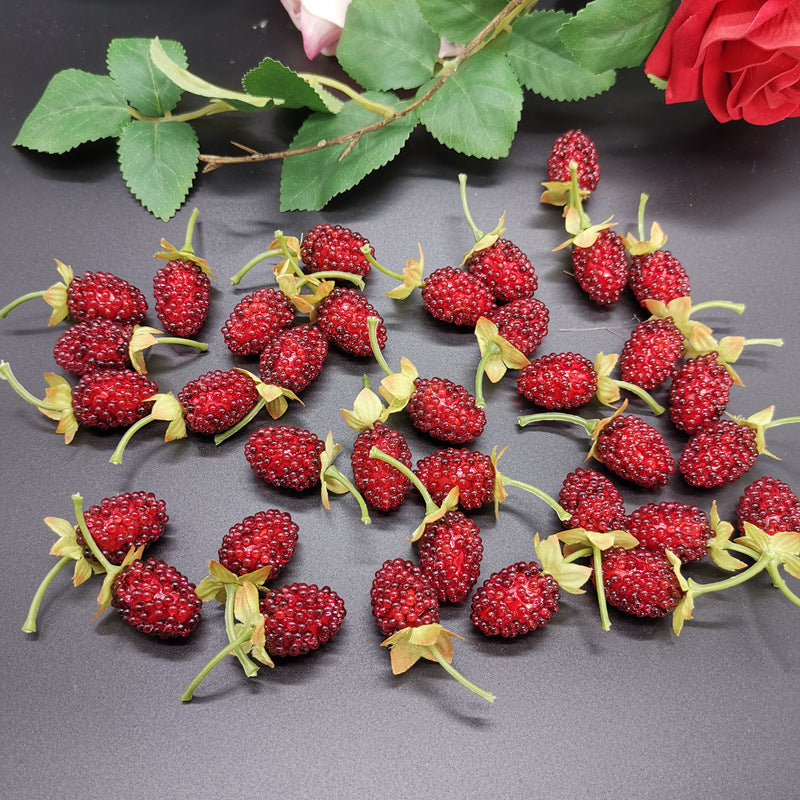 Bulk 10Pcs Mulberry Fruits Artificial Lifelike Home Decoration Wholesale