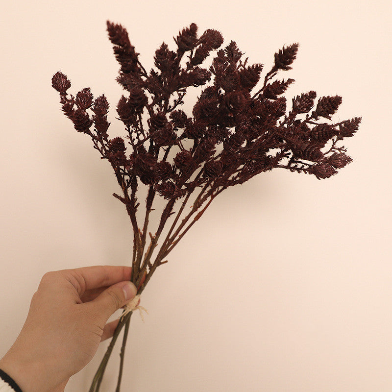 Bulk 16.5" Artificial Autumn Pine Cone Branches Realistic Fall Winter Foliage for Fall Decor Thanksgiving Christmas Wreath DIY Tabletop Wholesale