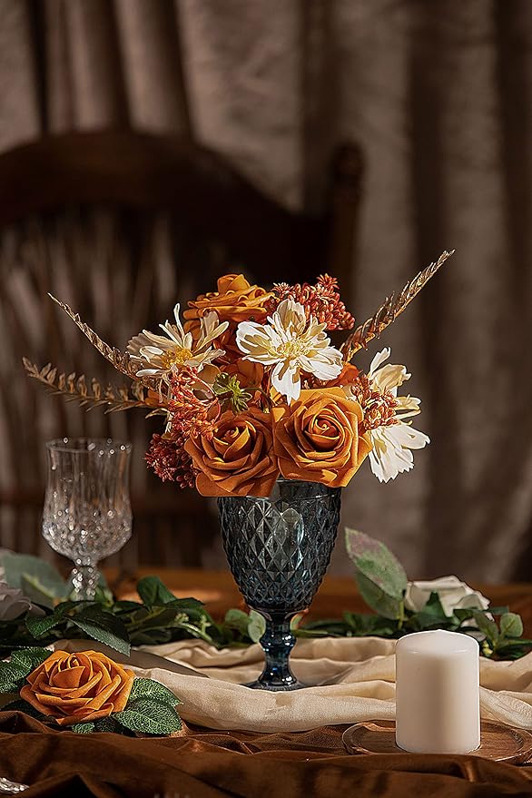 Clearance 25Pcs Artificial Rose with Stems for Wedding Decorations Bridal Shower Party Decorations Whoelsale