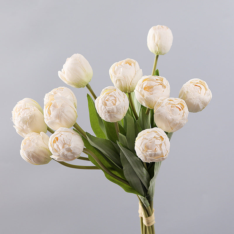 Bouquet de 7 tiges de tulipes brûlées en exclusivité en vrac, vente en gros de fleurs artificielles