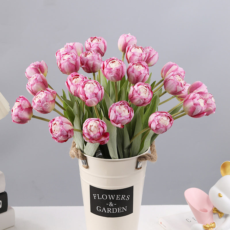 Bouquet de 7 tiges de tulipes brûlées en exclusivité en vrac, vente en gros de fleurs artificielles
