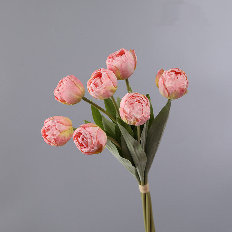 Bouquet de 7 tiges de tulipes brûlées en exclusivité en vrac, vente en gros de fleurs artificielles