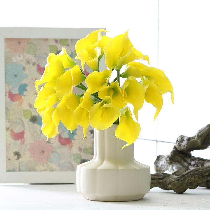 Bouquet de lys calla en vrac de 13 pouces, fleurs au toucher réaliste, centres de table, vente en gros
