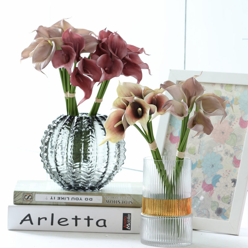 Bouquet de lys calla en vrac de 13 pouces, fleurs au toucher réaliste, centres de table, vente en gros