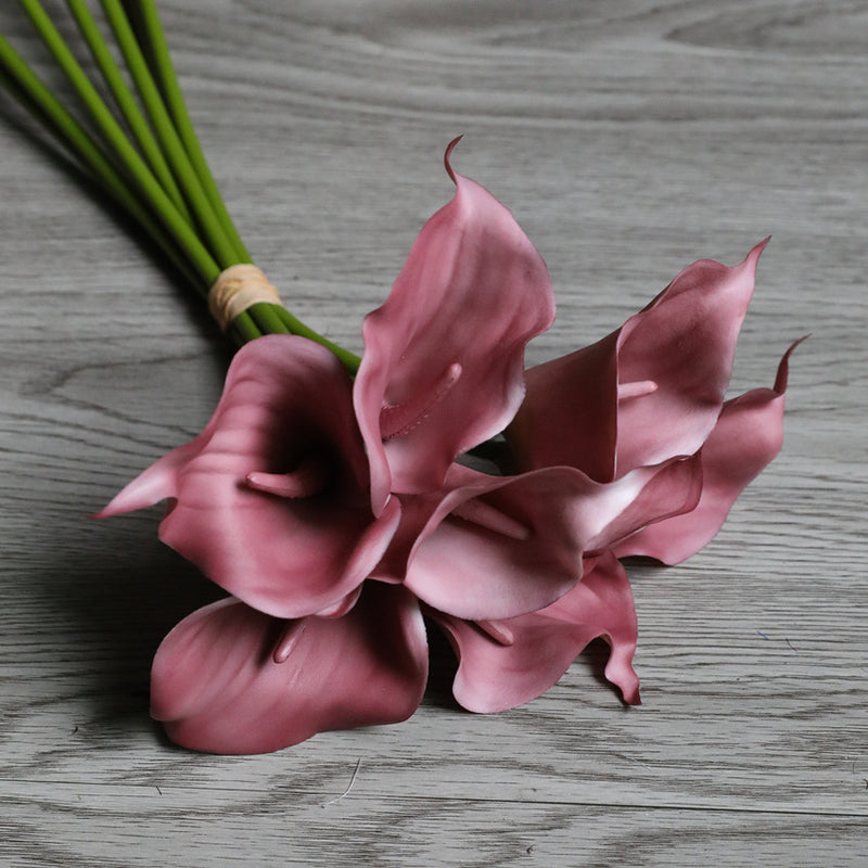 Bouquet de lys calla en vrac de 13 pouces, fleurs au toucher réaliste, centres de table, vente en gros