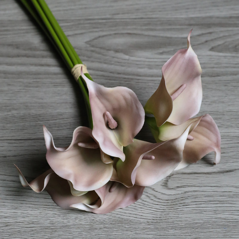 Bouquet de lys calla en vrac de 13 pouces, fleurs au toucher réaliste, centres de table, vente en gros