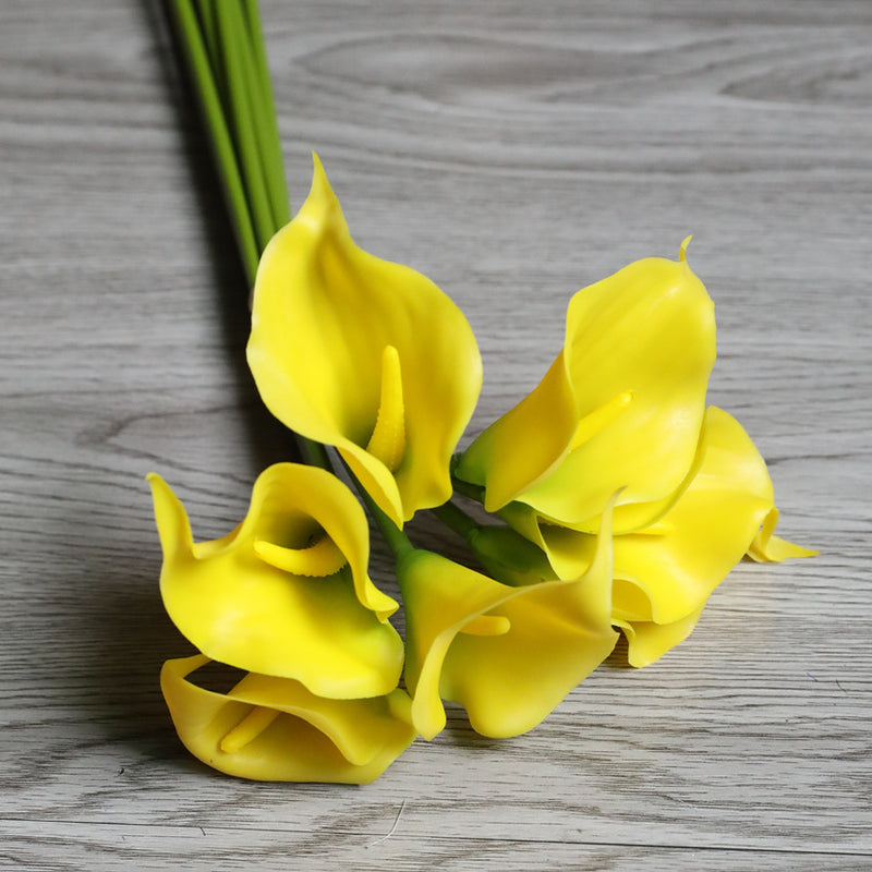 Bouquet de lys calla en vrac de 13 pouces, fleurs au toucher réaliste, centres de table, vente en gros