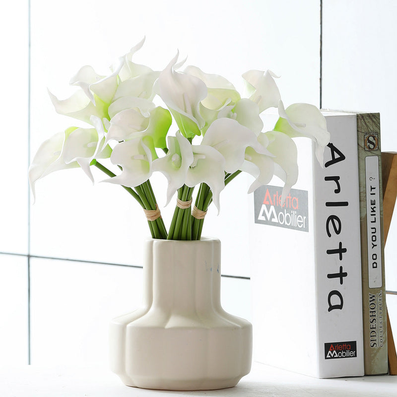 Bouquet de lys calla en vrac de 13 pouces, fleurs au toucher réaliste, centres de table, vente en gros