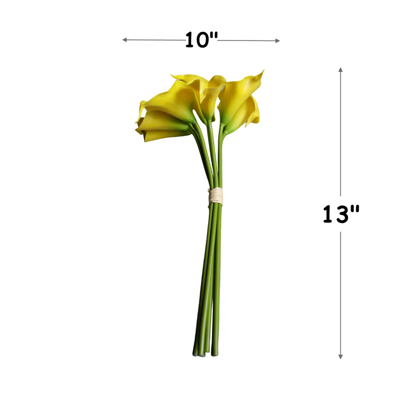 Bouquet de lys calla en vrac de 13 pouces, fleurs au toucher réaliste, centres de table, vente en gros