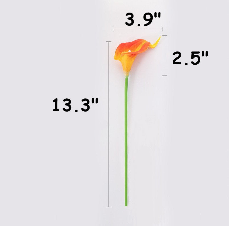 Lot de 10 fleurs de lys calla artificielles en vrac, fausses fleurs de lys calla au toucher réaliste pour bouquets de mariage, centres de table, vente en gros