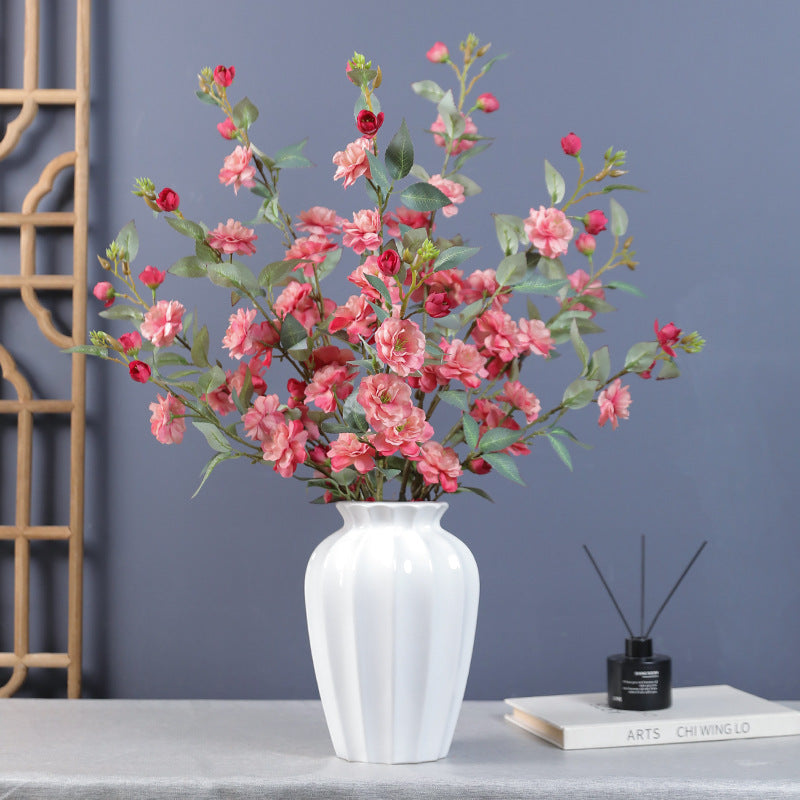 Tiges de camélia extra longues en vrac Branches de pulvérisation Fleurs en soie Artificielles en gros