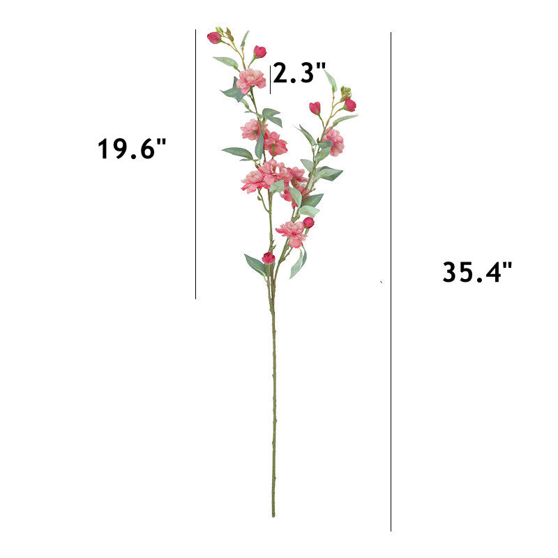 Tiges de camélia extra longues en vrac Branches de pulvérisation Fleurs en soie Artificielles en gros