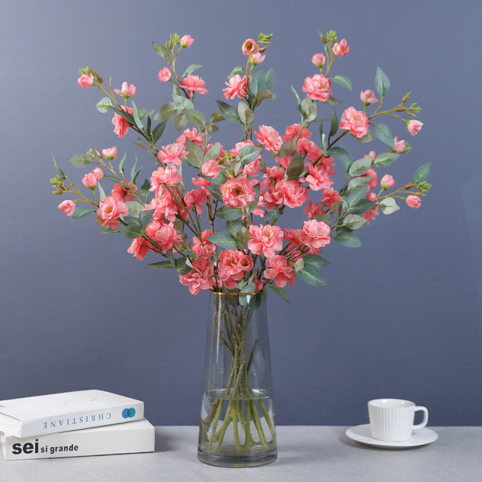 Bulk Extra Long Camellia Stems Spray Branches Silk Flowers Artificial Wholesale