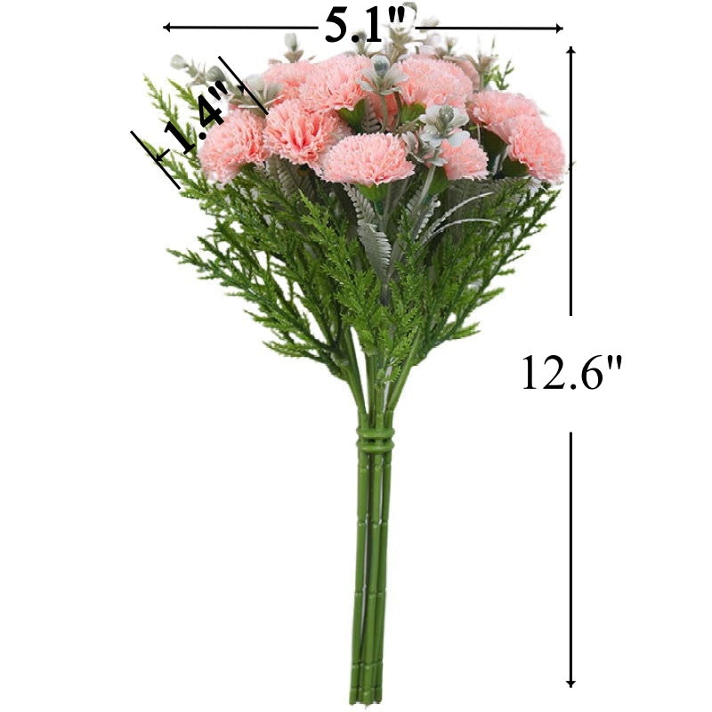 Bulk 12.6" Carnation Bouquet Silk Flowers Artificial Wholesale