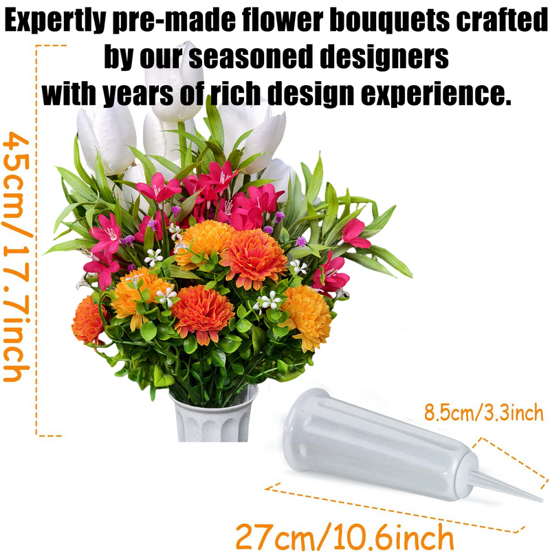 Bulk Exclusive 11 Styles Artificial Funeral Flowers with Vase Memorial Flowers Wholesale