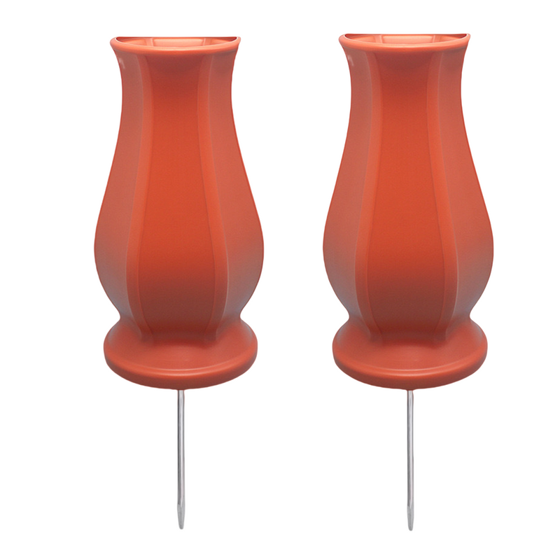 Bulk Upgraded 2pcs No Leaks Control Cemetery Vases with Spikes for Fresh Flowers Artificial Flowers Wholesale