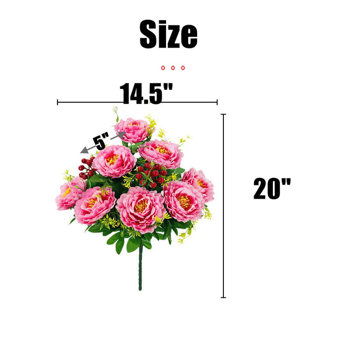 Bulk 20 inches Tall Peony Bush Cemetery Flowers for Grave Wholesale