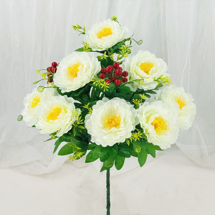 Bulk 20 inches Tall Peony Bush Cemetery Flowers for Grave Wholesale