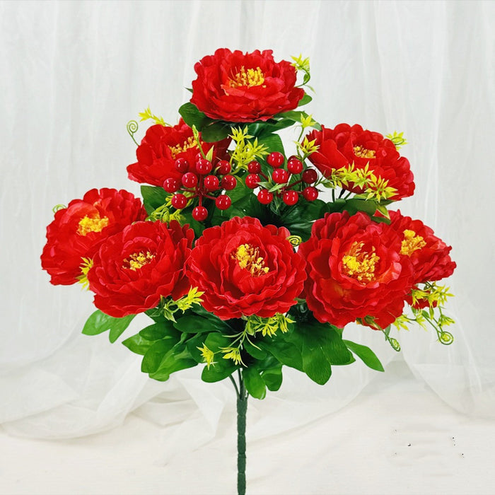 Bulk 20 inches Tall Peony Bush Cemetery Flowers for Grave Wholesale