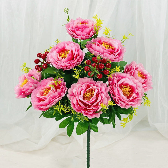 Bulk 20 inches Tall Peony Bush Cemetery Flowers for Grave Wholesale