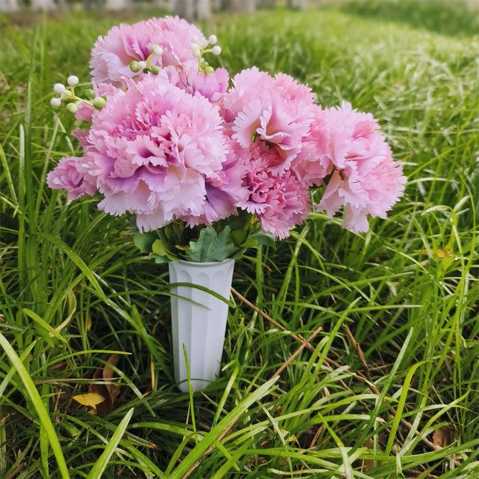 Flores de cementerio a granel en jarrón Flores artificiales para tumbas y arreglos conmemorativos al por mayor 